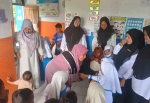 Bunda PAUD Julok Pantau MPLS di PAUD Bungong Seuke Naleung
