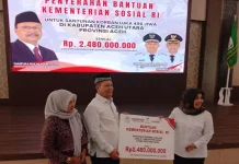 Kemensos Serahkan Bantuan Senilai Rp2,4 Miliar untuk Korban Luka Banjir Aceh Utara