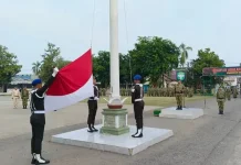 Kodim 0103/Aceh Utara Laksanakan Upacara Bendera Gabungan