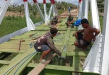 Jembatan Garuda di Cot Girek Telah Mencapai 50 Persen