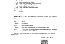 Senin, Pemkab Aceh Utara Serahkan Sepmor Imum Gampong