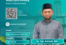 Tgk. Safriadi Jadi Khatib Salat Jumat di Masjid Syura Kandang