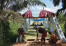 Pembangunan Jembatan Perintis Garuda Tahap III Cot Girek Terus Dipacu