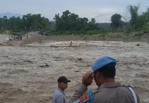Air Sungai Sawang Meluap, Polres Kerahkan Personel