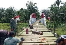 Pembangunan Jembatan Perintis Garuda Tahap III Cot Girek telah Mencapai 65 Persen