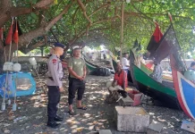 Sat Polairud Polres Lhokseumawe Ajak Waspada Cuaca dan Tolak Premanisme