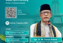 Tgk. M. Yunus Adami Jadi Khatib Jumat di Masjid Syura Kandang Lhokseumawe