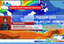 BMKG : Cuaca Wilayah Timur dan Utara Aceh Kondusif di Daratan Maupun Perairan