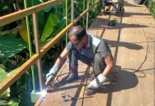 Rehap Jembatan Gantung Lhok Drien Masuki Tahap Finishing
