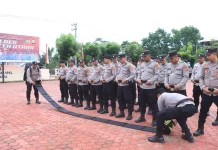 Polres Aceh Utara Gelar Latihan Pengendalian Massa