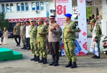 Kapolres Hadiri Kirab Merah Putih Semarakkan HUT ke-81 Kemerdekaan RI