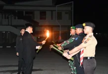 Wakil Wali Kota Langsa Pimpin Taptu dan Pawai Obor