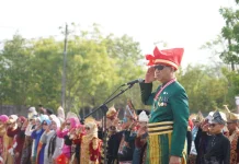 Peringati HUT ke-81 RI, Unimal Gelar Upacara dengan Balutan Pakaian Adat Nusantara