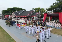 Upacara Penurunan Bendera HUT RI ke-81 di Lhokseumawe Berlangsung Khidmat