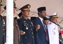 Kapolres Lhokseumawe Hadiri Upacara HUT ke-81 Kemerdekaan RI di Lapangan Hiraq