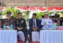 Dandim 0103/Aceh Utara Hadiri Upacara HUT ke-81 Kemerdekaan RI di Lapangan Hiraq