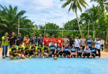 Meriahkan HUT RI, Muspika Buka Turnamen Voli Sekecamatan Julok