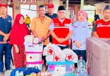 PMI Bireuen Salurkan Bantuan untuk Korban Kebakaran Mata Ie