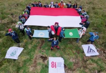 Semarak HUT Ke-81 RI, Mapala Unimal Kibarkan Pusaka di Berbagai Bentang Alam Aceh