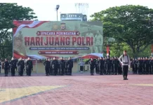 Peringatan Hari Juang Polri Dimeriahkan Lomba Devile Antar-Satker