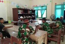 Pererat Silaturahmi, Danramil Langkahan Sambangi Dayah Nurul Huda