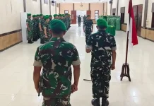 Kodim 0103/Aceh Utara Gelar Tradisi Penerimaan dan Pelepasan Personel