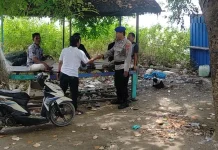 Sambangi Warga Pesisir di PPI Pusong, Sat Pol Airud Sampaikan Pesan Kamtibmas