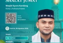 Tgk. Abdul Majid Jadi Khatib Jumat di Masjid Syura Kandang