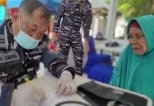 HUT TNI AL - 81, Ratusan Warga Bantaian Serbu Bakti Kesehatan Lanal-PHE NSO
