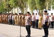 Kapolres Pidie Jaya Pimpin Apel Bersama ,Tekankan Sinergi dan Keteladanan ASN