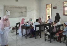 Deteksi Dini, Puskesmas Mon Geudong Periksa Kesehatan Siswa SMK