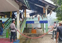 Polisi Gerak Cepat Datangi Lokasi Kebakaran Meunasah di Desa Buket Kuta Makmur