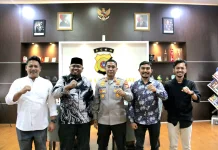 Pengurus Karang Taruna dan KNPI Dewantara Temui Kapolres