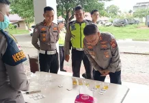 Kapolres Aceh Utara Pimpin Langsung Tes Urine Personel Satlantas
