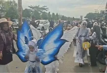 Murid TKN Idhata Peusangan Antusias Ikuti Pawai Budaya