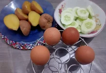 Kentang, Telur, dan Timun: Pilihan Makanan tanpa Minyak