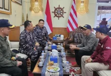 Kunjungi Lanal Lhokseumawe,Wabup Aceh Utara Perkuat Sinergi dengan TNI AL