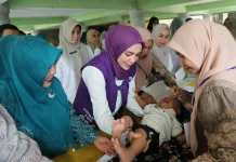 Bersama Kemenkes RI, Bunda PAUD Kota Lhokseumawe Pantau Posyandu ILP