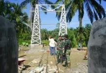 Jembatan Gantung Kaloy Dipacu, Dandim Tekankan Mutu dan Keselamatan