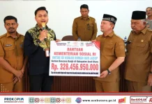 Bupati Aceh Utara Serahkan Bantuan Jadup Tahap IV Rp328 Miliar