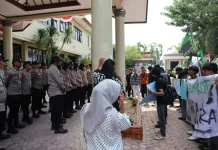 Aksi HMI di DPRK Lhokseumawe, Penyampaian Aspirasi Berlangsung Kondusif
