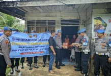 Sipropam Polres Lhokseumawe Salurkan Bansos