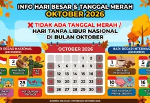 Hari Besar dan Tanggal Merah Oktober 2026: Bulan Sarat Makna tanpa Libur Nasional