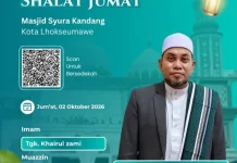 Tgk. Syarifuddin Ali Jadi Khatib Shalat Jumat di Masjid Syura Kandang