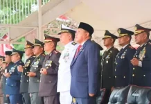 Pemko Lhokseumawe Hadiri Upacara HUT TNI Ke-81 di Lapangan Hiraq