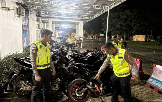 Satlantas Polres Aceh Utara Amankan 16 Sepeda Motor Berknalpot Brong