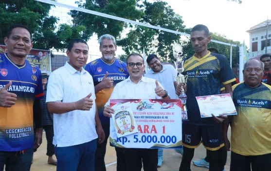 Kapolres Lhokseumawe Tutup Turnamen Voli Legend Hari Bhayangkara ke-80