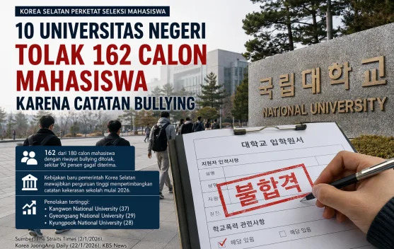 Kampus di Korea Selatan Tolak 162 Calon Mahasiswa karena Riwayat Bullying