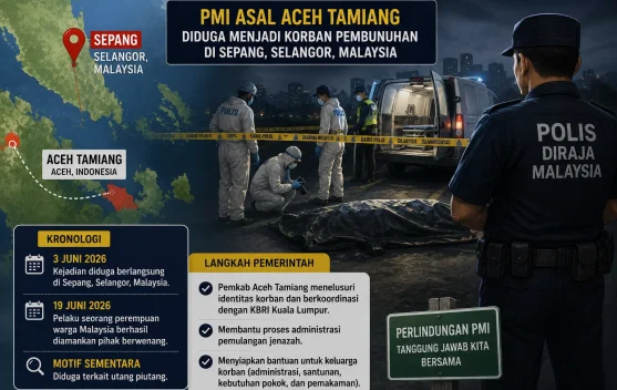 Pemkab Aceh Tamiang Telusuri Identitas PMI Korban di Malaysia