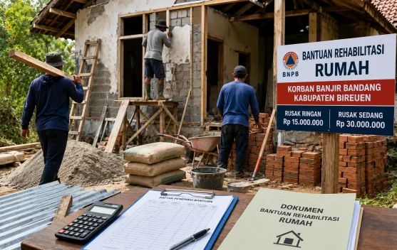 Dana Rehab Rumah Korban Banjir Bireuen Mulai Cair Bertahap